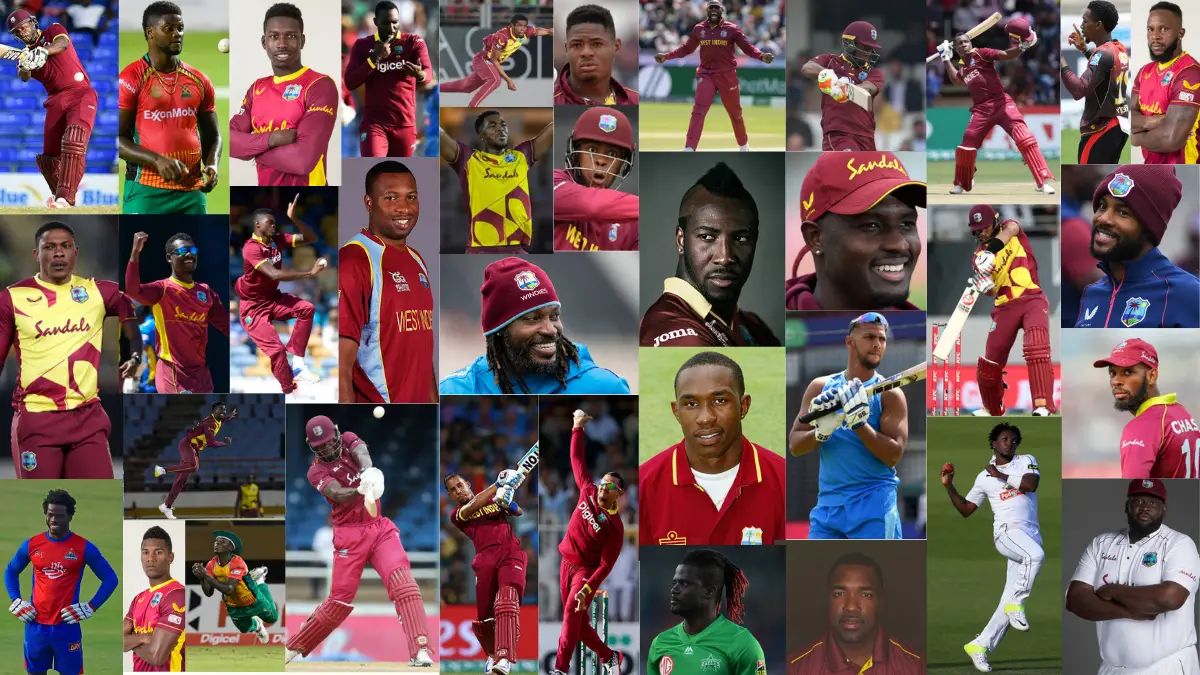 West Indies T20 World Cup Squad - collage of potential players