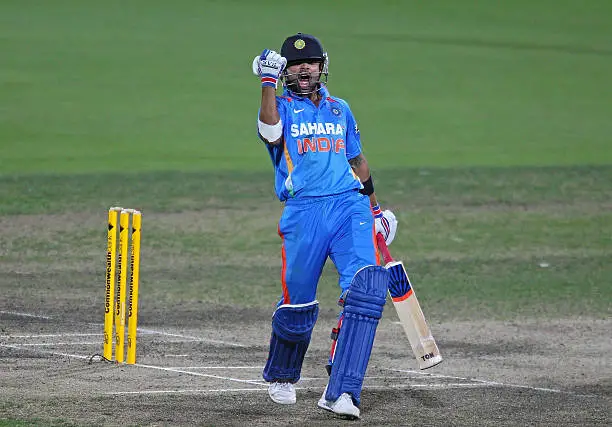 Photo of Virat Kohli celebrating his 133* vs Sri Lanka at Hobart