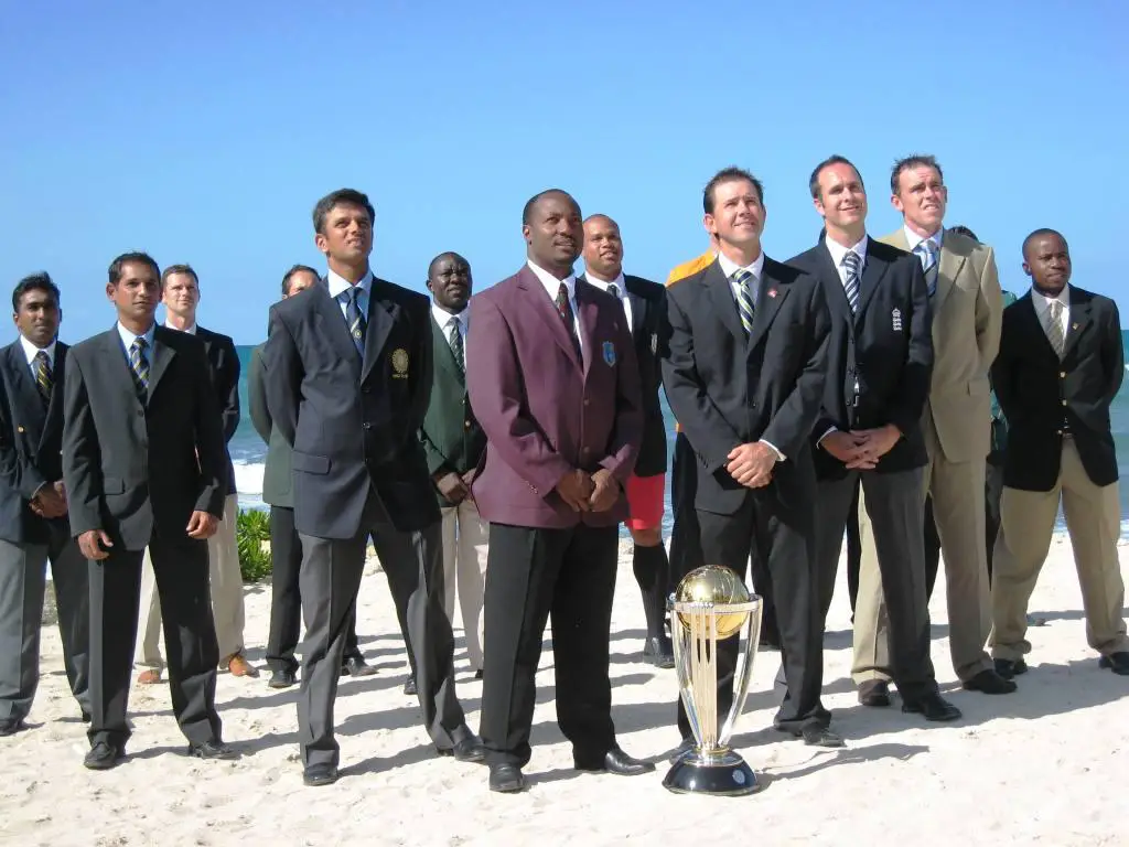 Photo of all the 16 captains from the 2007 Cricket World Cup