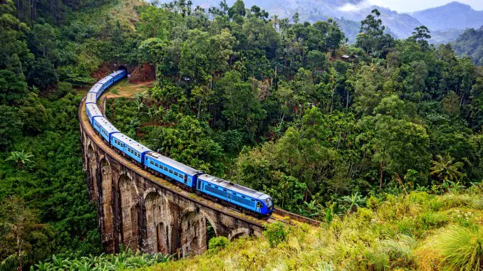 Photo of a train in Sri Lanka