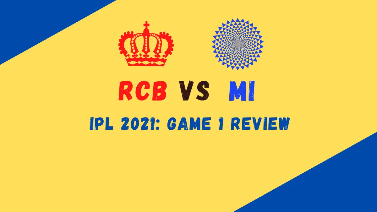 RCB Vs MI Banner IPL 2021