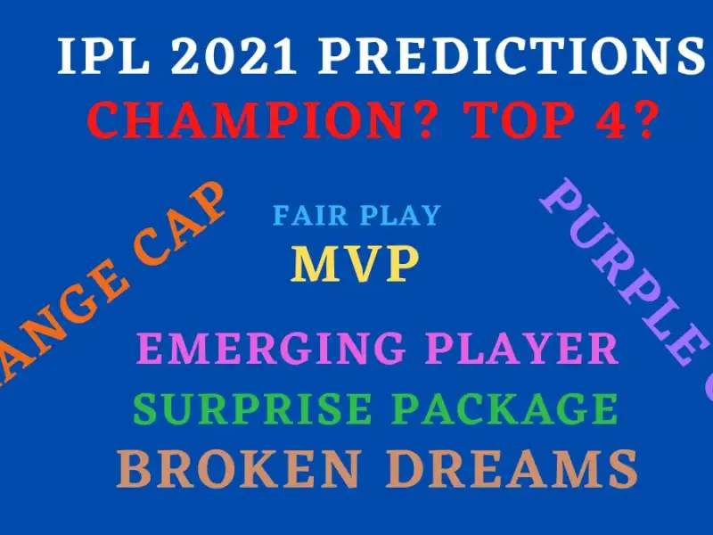IPL 2021 Predictions Graphic