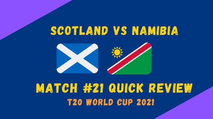 Namibia Vs Scotland Graphic