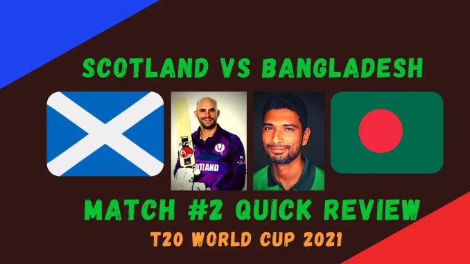 Scotland Vs Bangladesh Review Graphics