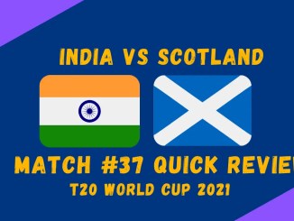 India Vs Scotland Graphic
