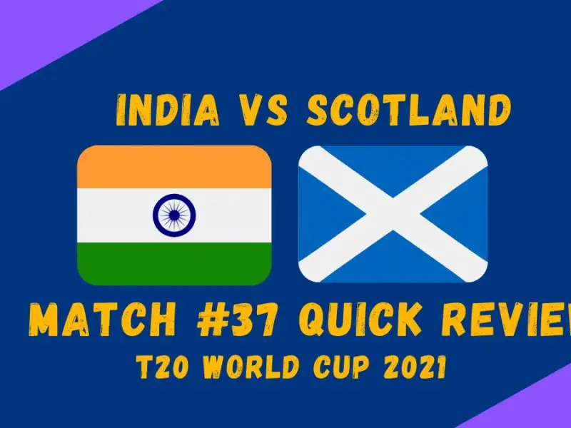 India Vs Scotland Graphic