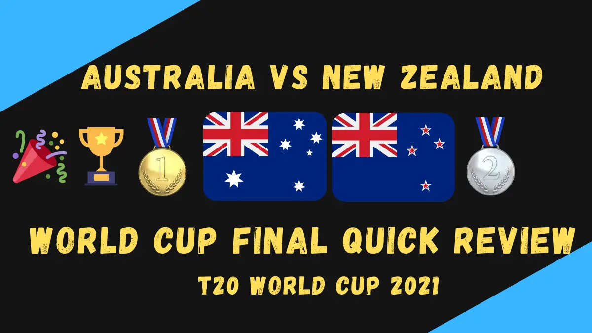 Australia Vs New Zealand Final Review Graphic