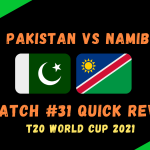 Pakistan Vs Namibia – T20 World Cup 2021 Match #31 Quick Review!