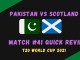 Pakistan Vs Scotland graphic