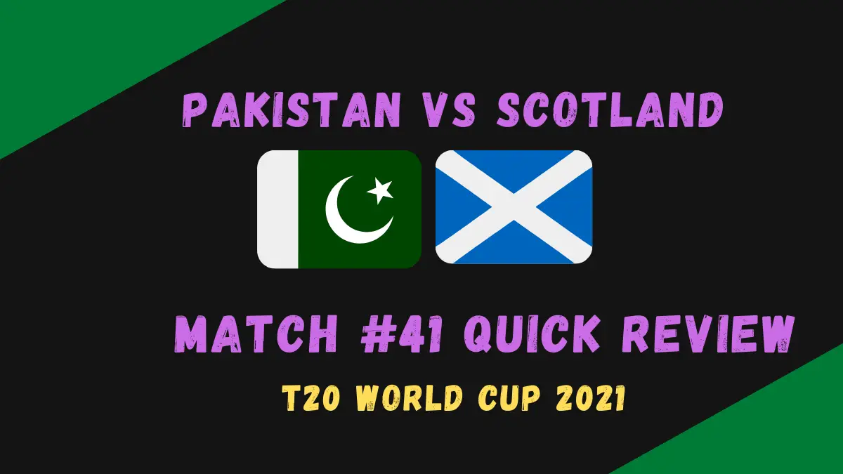 Pakistan Vs Scotland graphic