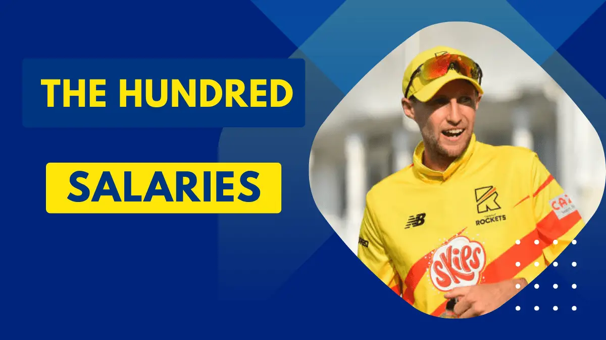 Photo of Joe Root in Trent Rockets shirt with caption: The Hundred Salaries - Article about salary of a player in the Hundred.