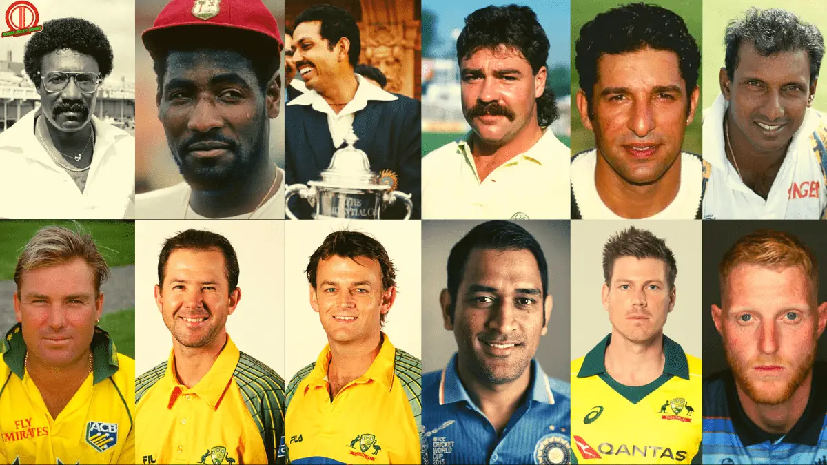 Man of the Match in World Cup Finals: Who was adjudged the player of the 2019 World Cup Final? (Pictured Top from left to right) Clive Lloyd, Vivian Richards, Mohinder Amarnath, David Boon, Wasim Akram, Aravinda de Silva (Pictured bottom from left to right) Shane Warne, Ricky Ponting, Adam Gilchrist, MS Dhoni, James Faulkner, and Ben Stokes