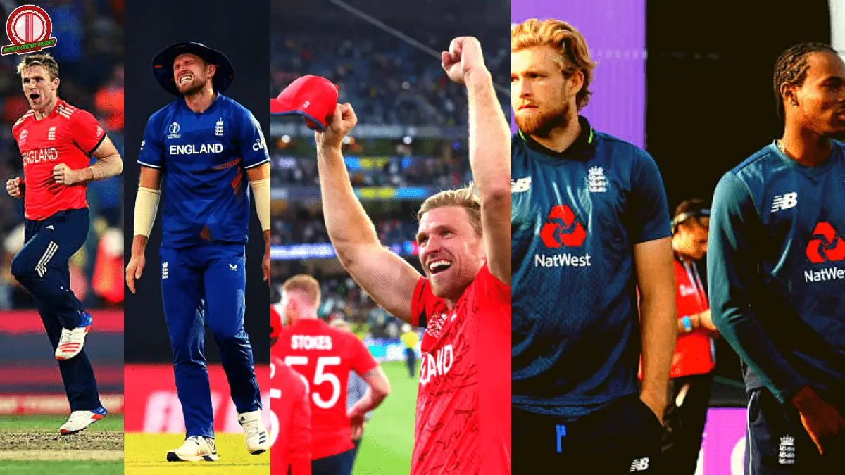David Willey Announces his Retirement - Collage of Willey during his major phases - 2016 T20 World Cup, 2022 T20 World Cup, and right before the 2019 World Cup.