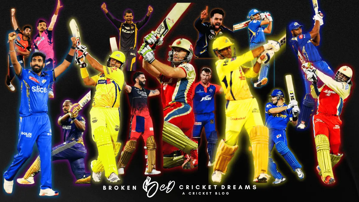 Greatest IPL Cricketers Ever - A Collage of the Top 15 Best IPL Cricketers